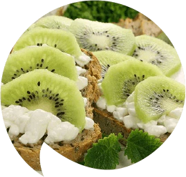 Kiwi cottage cheese sandwich